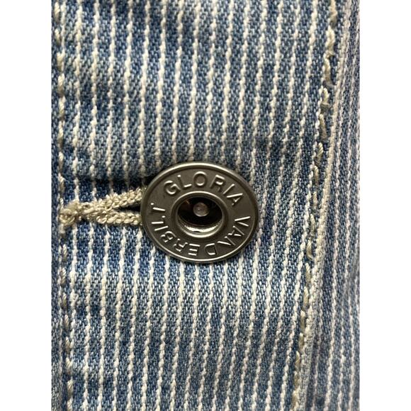 Vintage Gloria Vanderbilt Jean Jacket Womens Medium Railroad Stripe Denim - Picture 5 of 7